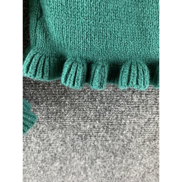 Tahari Girls Sweater Christmas Holiday Fair Isle Ruffle Green Sz 5/6 Reduced 4 - Picture 9 of 10